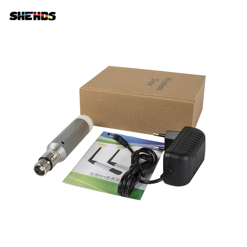 SHEHDS Rechargeable DMX512 Wireless Receiver Light 300m Controller Receiver 2.4G for LED Stage Light Effect Light