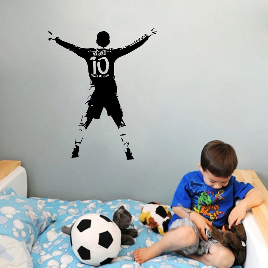 Eden Hazard Footballer Ball Children's Bedroom Decal Vinyl Wall Sticker Picture Poster