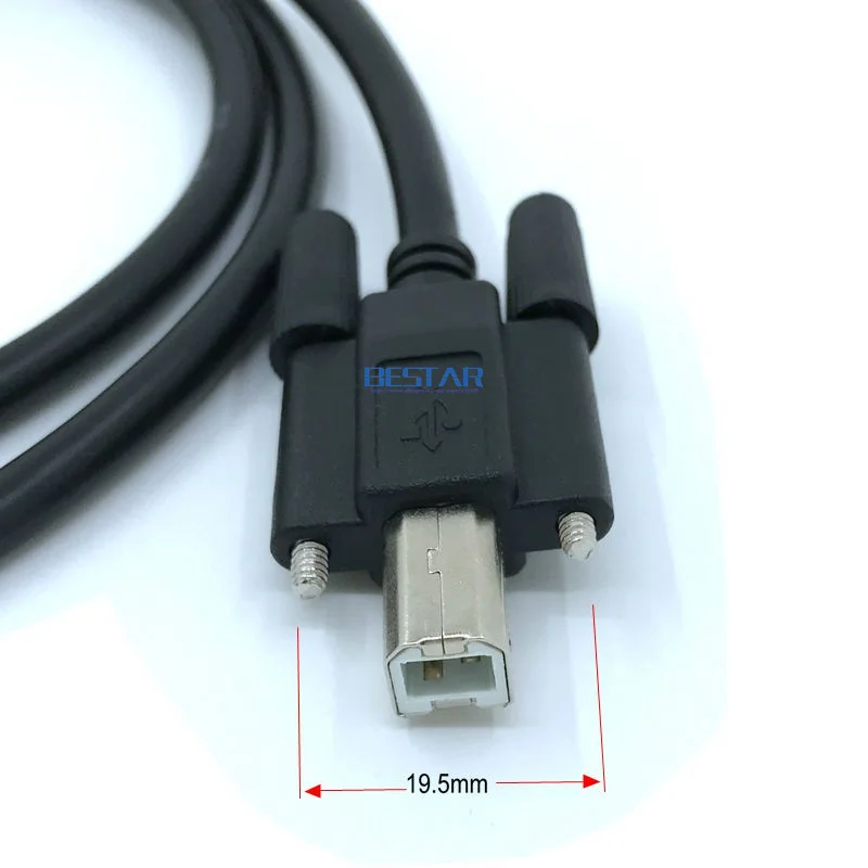 BM USB 2.0 a Male to B Male Cable for Printer 1m/1.5m/3m/5m with Screw Panel Mount Holes - Data Transfer Printer Connector