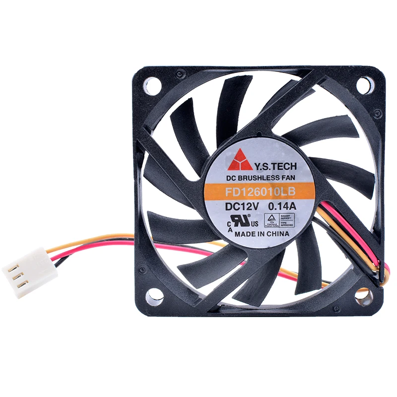 COOLING REVOLUTION FD126010LB 6cm 60mm 6010 12V 0.14A  Computer CPU 3pin Silent Cooling Fan