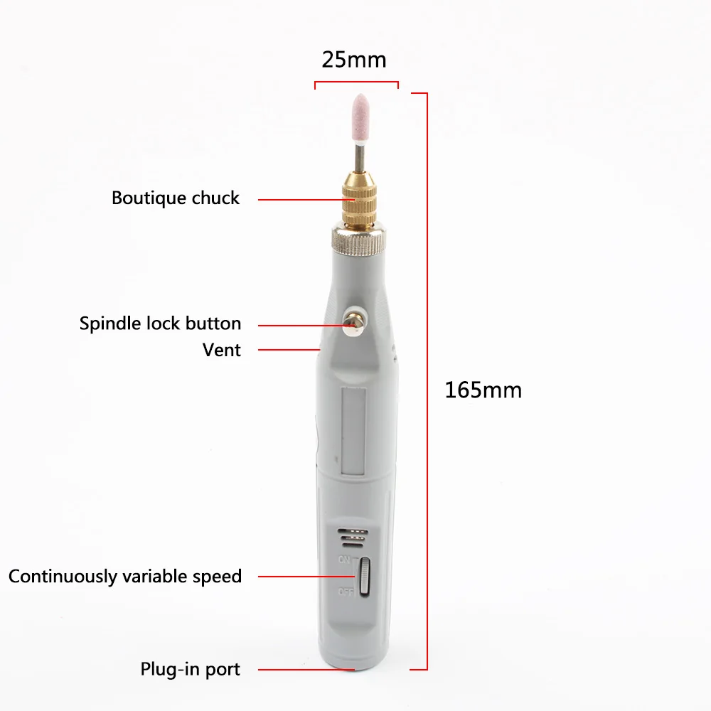 15W 100-240V DC 12V MINI ขนาดเล็กความเร็วไฟฟ้าเครื่องบดมือเจาะ