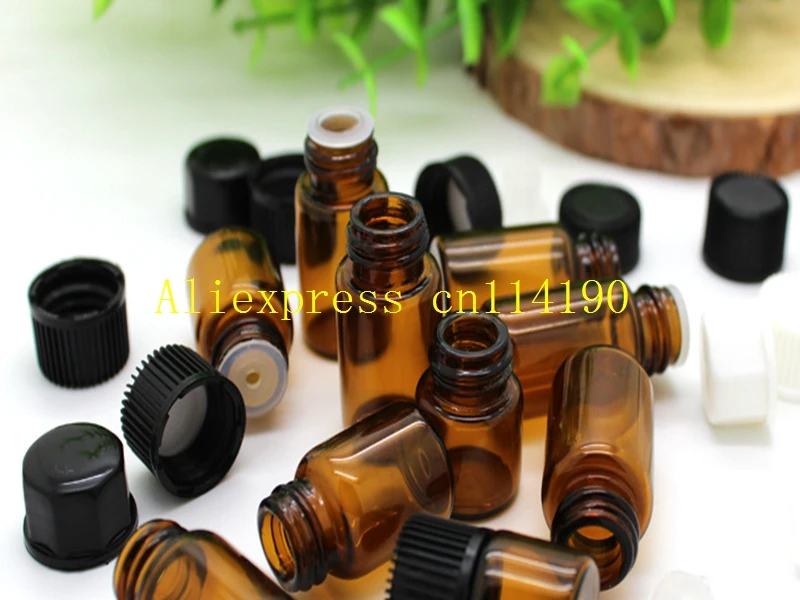 

540pcs/lot Fast Shipping 1ml 2ml 3ml 5ml Amber Glass Bottle Brown Test Bottle Sample Glass Vials For Essential Oil