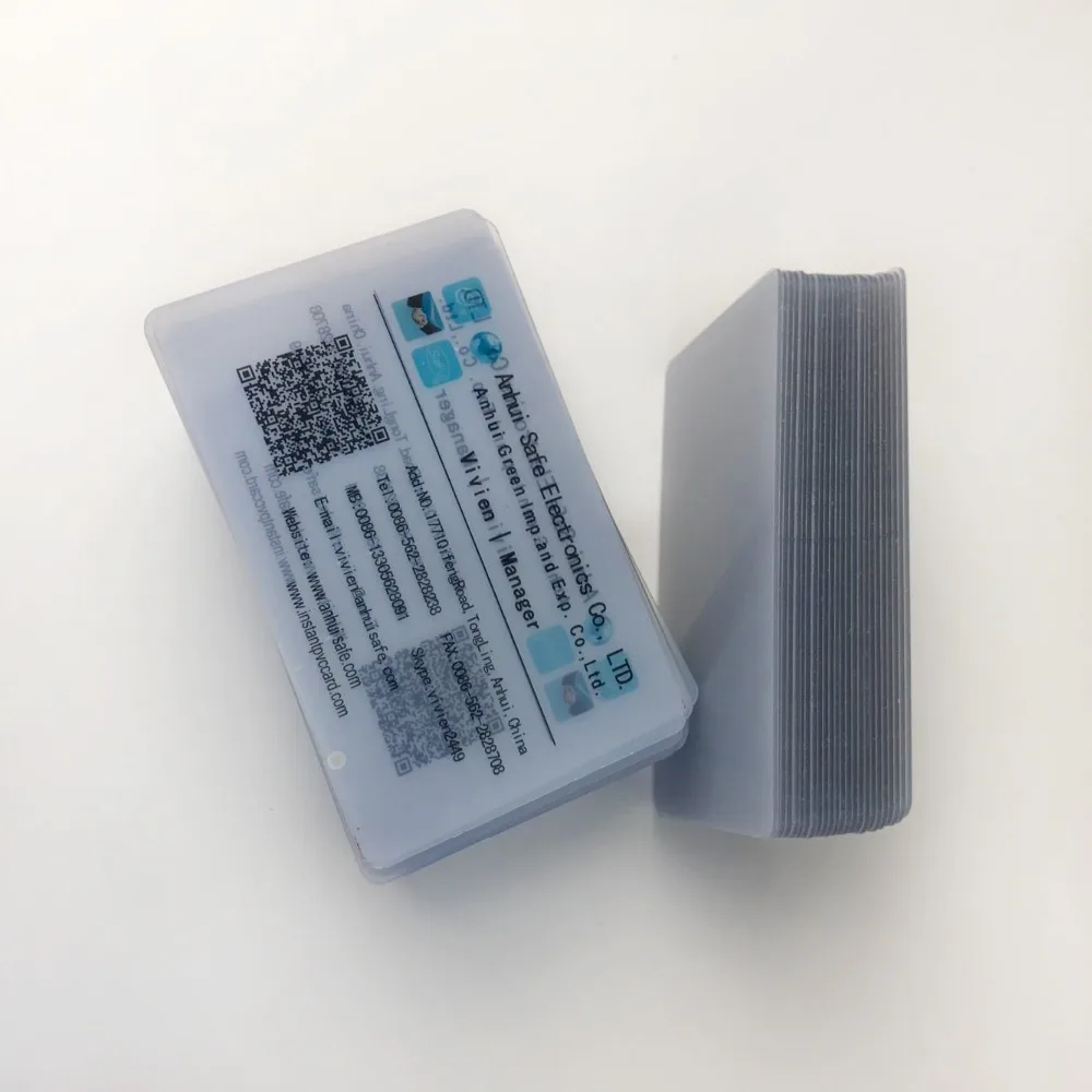 500pcs Blank Plastic Barcode Customized Gift Card Transparent Inkjet Business PVC ID Card print by Epson or Canon printers