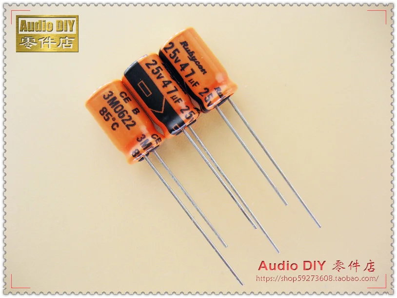 

2020 hot sale 30PCS/50PCS Rubycon old orange TWL (CEB) 47uF/25V low leakage electrolytic capacitor free shipping