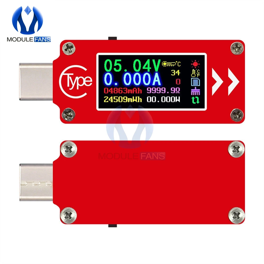 Voltímetro usb tipo c tc64