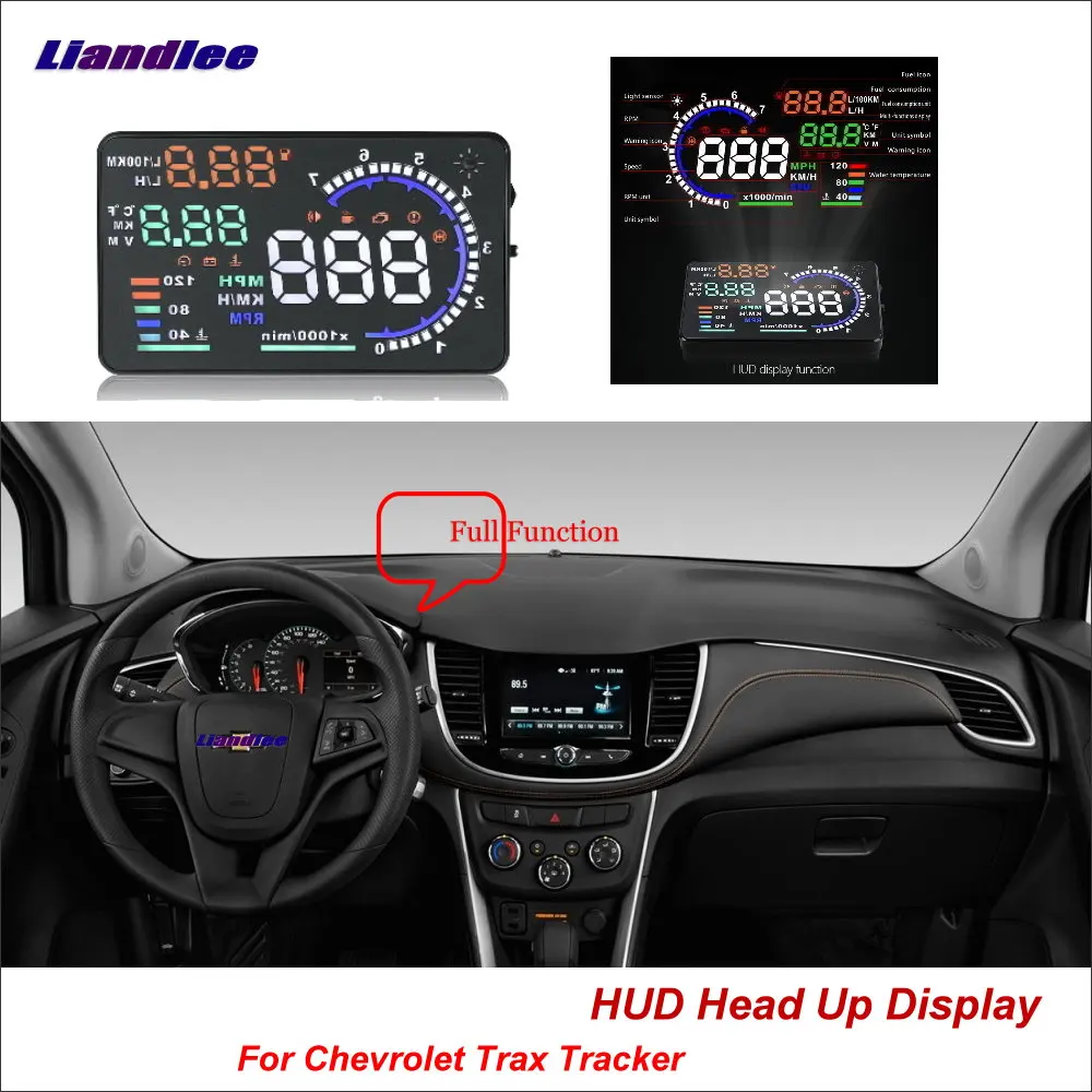 Liandlee For Chevrolet Trax Tracker Sonic Spark 2012-2018 Safe Driving Screen OBD Car HUD Head Up Display Projector Windshield