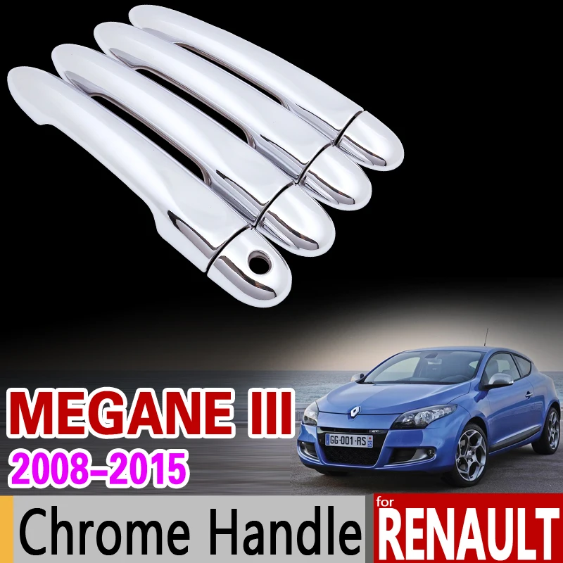 รถ Chrome สำหรับ Renault Megane 3 III MK3 2008 2009 2010 2011 2012 2013 2014 2015 coupe CC GT อุปกรณ์เสริม