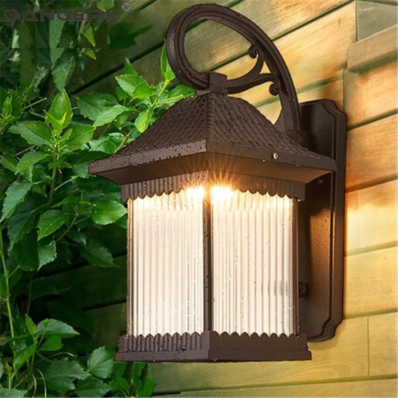 Antique Outdoor Wall Light IP65 Waterproof LED Porch Lights Wall Sconce Lamp Garden Balcony Aisle Decor Aluminum Lighting