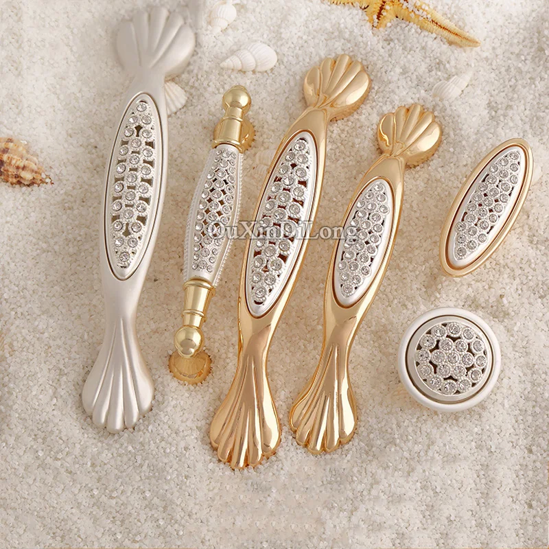 10PCS European American Style Kitchen Door Furniture Handles Cupboard Drawer Wardrobe Wine Cabinet Pulls Handles & Knobs