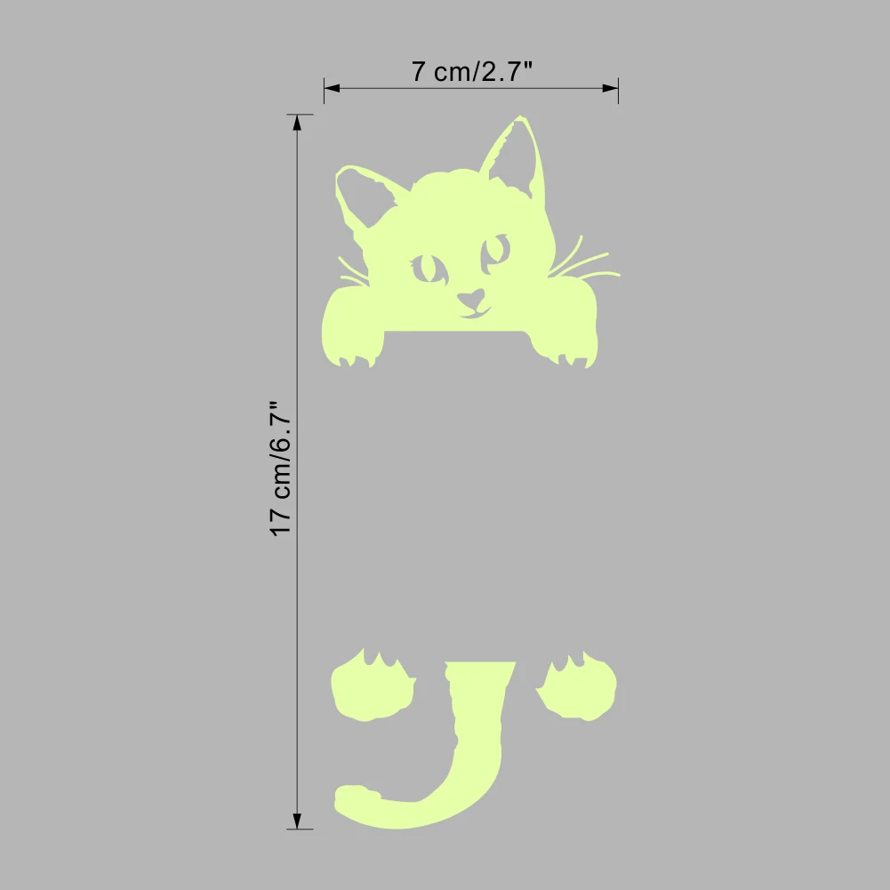 Luminous stickers  stickerBedroom Wall Decoration Switch Stickers Art Mural Cartoon cat Decor