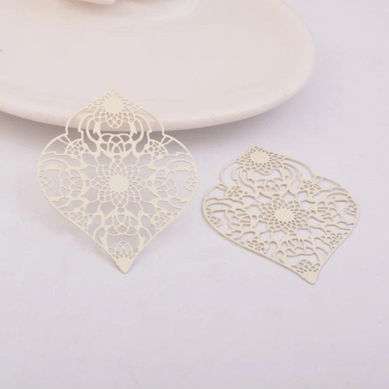 30pcs AB5446 40*54mm Filigree Hollow Flower Earring Pendant Big Leaf DIY Jewelry Findings Accessories