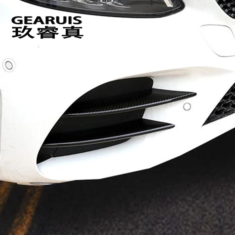 Car styling for Mercedes Benz C Class W205 C180 C260 head fog lamp grille slats auto lights cover Stickers Trim Auto Accessories