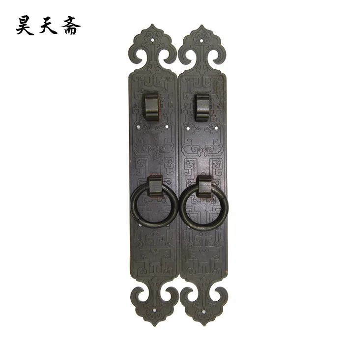 [Haotian vegetarian] glass door handle HTC-115 sash antique copper handle grass dragon models