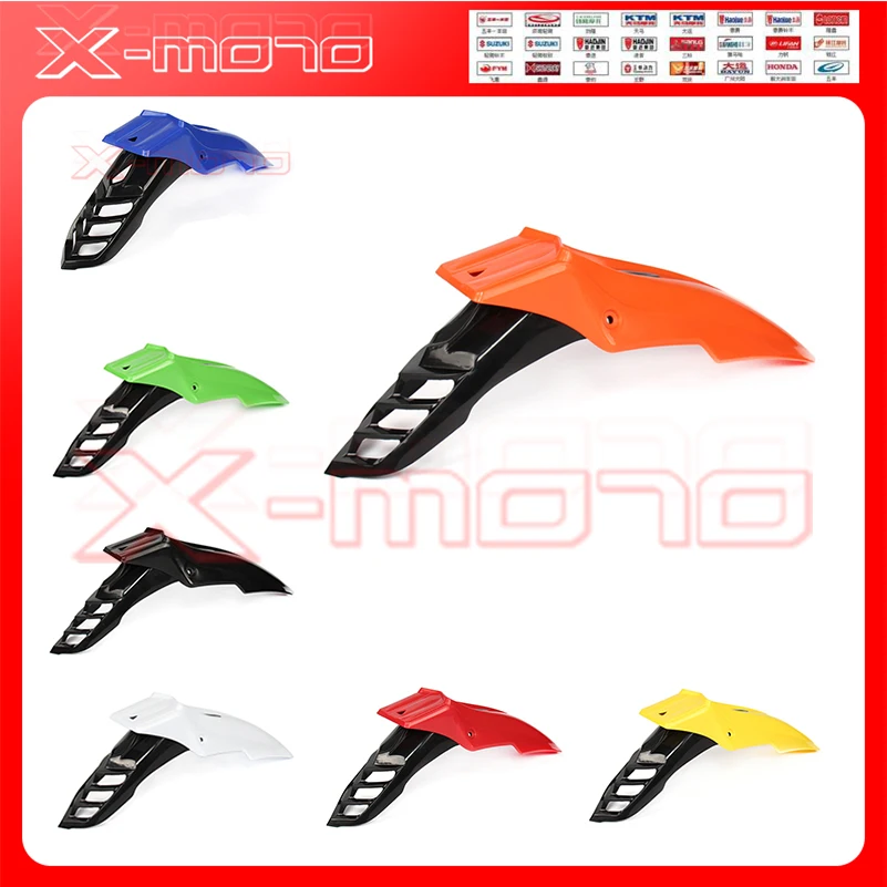 Front Fender Mudguard Mud Guard Motorcycle Universal Front Fender For EVO Motard Colorful plastic cover Dirt Racing Bike