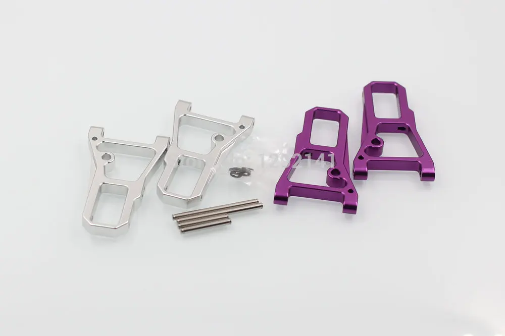 GTB Aluminium RC 1/10 HPI RS4  3 EVO Front Lower Suspension Arm (Silver, Purple)