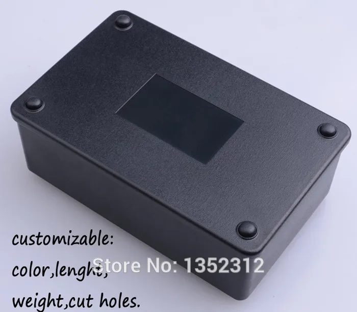 Free shipping 105*65*40mm 2 pcs/lot black plastic enclosure box for electronic PLC housing DIY enclosure switch box control box