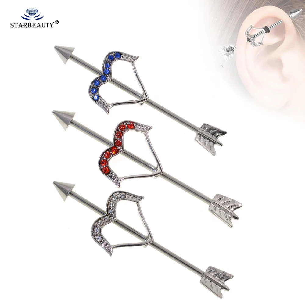 2Pcs Stainless Steel Arrow Nipple Piercing Nipples Earring body Arrow Ear Piercings Barbell Jewelry Rated Promotion