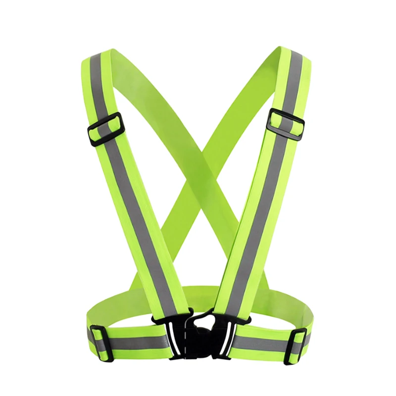 ZK40 Dropshipping Outdoor High Visibility Unisex Safety Vest Reflective Belt Safety Vest Fit For Running Cycling Sports Clothes