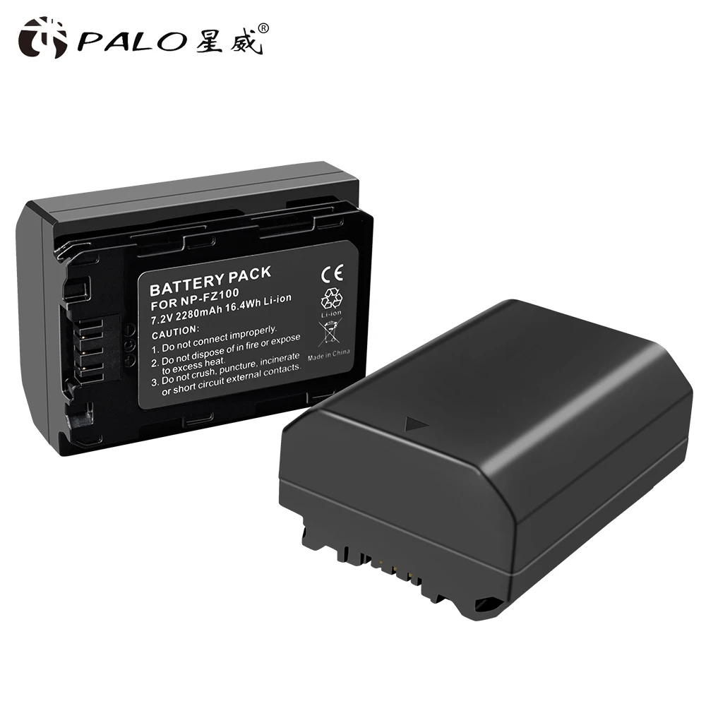 

7.4V 2280mAh NP-FZ100 NPFZ100 Battery Pack For Sony A9 II / A7R IV / A7R III / A7 III / ILCE-9 ILCE9 ILCE-7RM3 ILCE-7M3 A6600