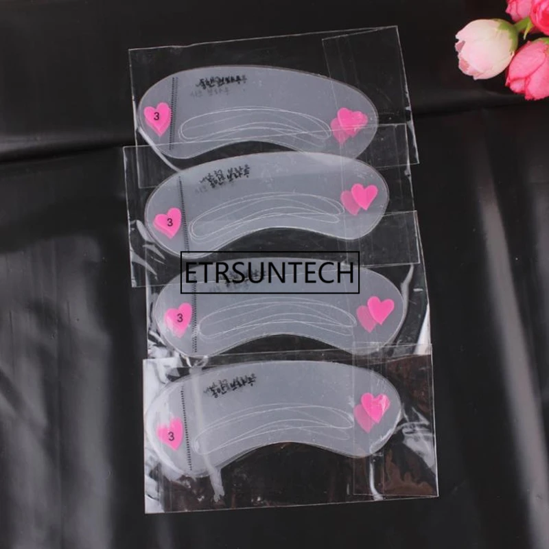 3pcs/set Eyebrow Shaping Stencils Thrush Card Tool Card Template Assisted Device Card Easy Makeup Beauty girl F1681