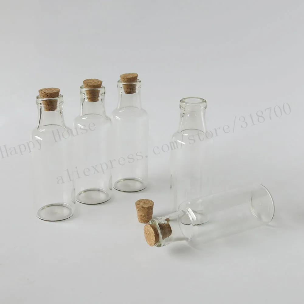 200pcs/lot 25ml Clear Transparent Corked Glass Bottle,25cc cork stopper glass vial,current bottle with message