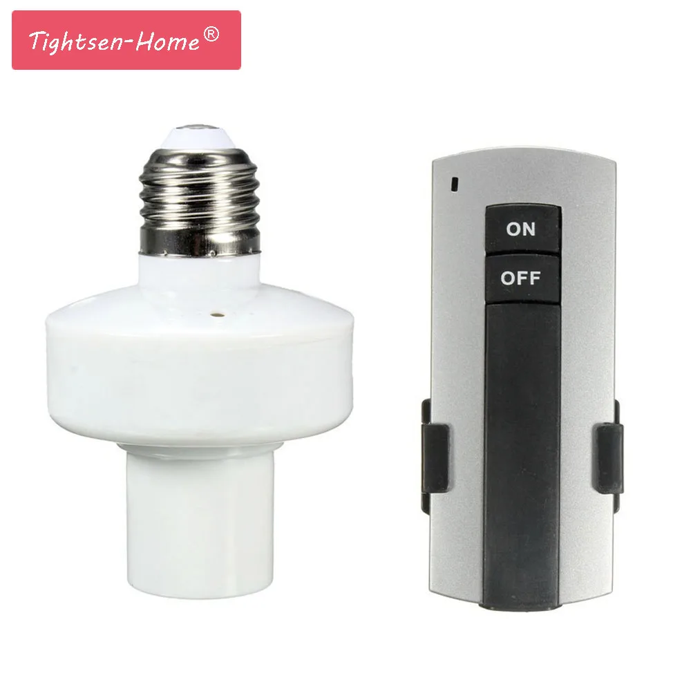 

AC110V 220V Durable E27 Screw Wireless Remote Control Light Lamp Bulb Holder Cap Socket Switch New On Off for kids/olds Lighting