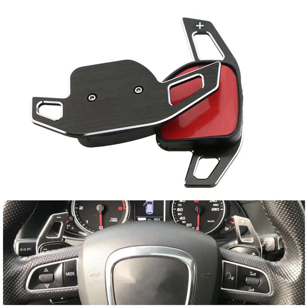 Car Steering Wheel DSG Paddle Extension Shifters Shift Sticker Decoration for AUDI A3 S3 A4 S4 B8 A5 S5 A6 S6 A8 R8 Q5 Q7 RS6 A1