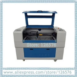 6090 laser engraving and cutting machine 600x900mm CO2 Laser tube for glass, MDF, leather