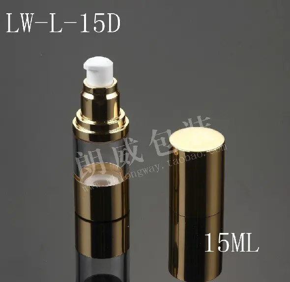 

Capacity 15ml 100pcs/lot metal airless bottle cosmetic containers, Cosmetic Bottle airless vacuum pump bottle