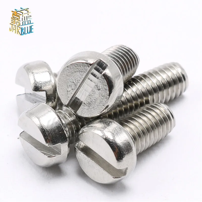 

50PcsM1.6M2 M2.5 M3 DIN85 GB67 304 Stainless Steel Slotted Pan Screws Slotted Grooving Screw