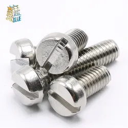 50PcsM1.6M2 M2.5 M3 DIN85 GB67 304 Stainless Steel Slotted Pan Screws Slotted Grooving Screw