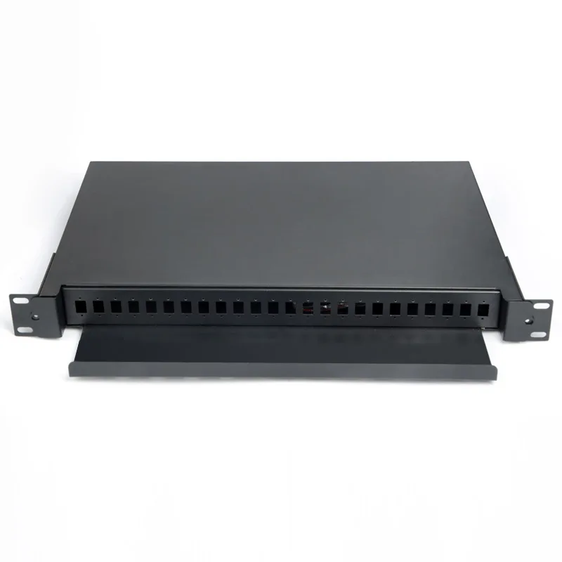 Drawer type Fiber optic terminal box 24 core Desktop SC FC LC without adapter pigtail 24 Ports Fiber optical Patch Panel