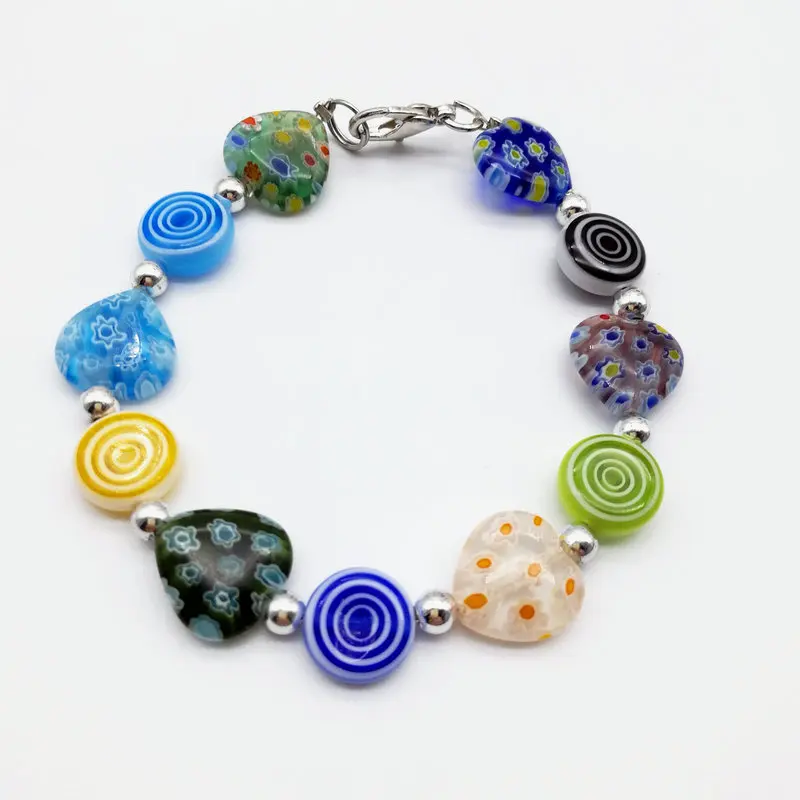 3 PCS Color Paint Glass Bracelet DIY Handmade Murano