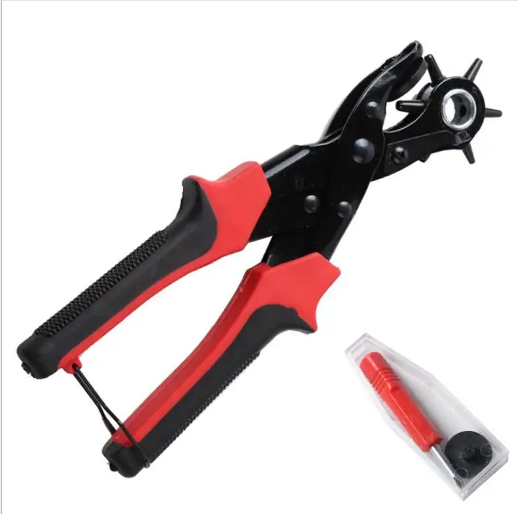 3 Versions Multi-Function Belt Punching Pliers (Elliptical hole / flat hole / round hole) Punching Machine Hand Operated Tools