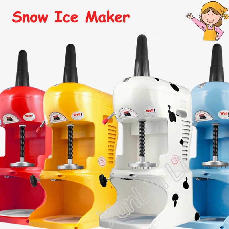 Ice Crusher Commercial Snow Ice Maker Shaving Machine Automatic Snow Ice Shaver Block Shaving Machine Easy Operate Ice Crusher