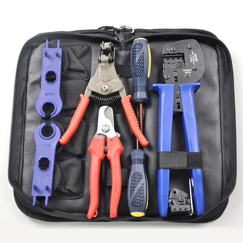 

Solar pv Crimping Tool Kits for 2.5-6.0mm2 connectors solar tool set with Crimper,Stripper Cutter