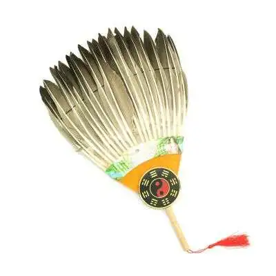 

2021 Hot Sell Real Unisex Plastic New arrival Toy Zhuge Gossip Feathers Goose Feather Fan White Hole Ming Fan Toys Gift Props