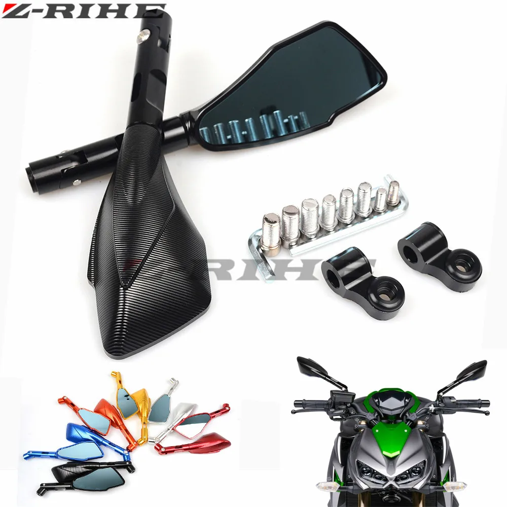 

Moto Aluminum CNC motorcycle Side mirror rearview accessories Fits For Kawasaki Z1000 Z800 Z750 EX-300 ZX6R/636 ZX10R Z750R z800