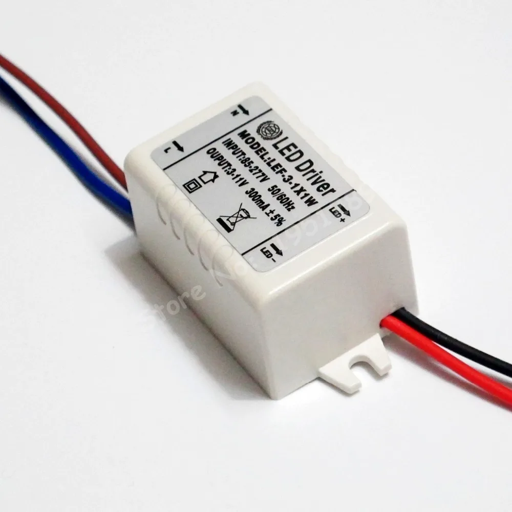 Hihg Quality Isolated 300mA 1-3x1W Led Driver 1W/2w/3W Power Supply DC 3V - 11V AC 110V 220V 277V for LED lights