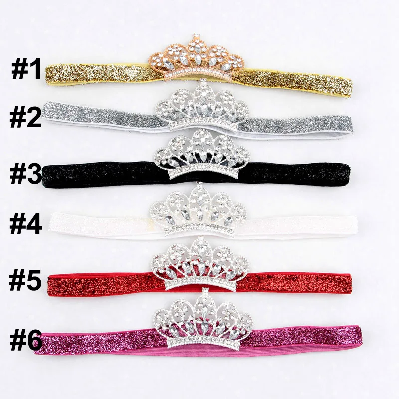 Yundfly Alloy Rhinestone Crown Newborn Headband Tiaras Boutique Crystal Baby Girls Kids Children Hair Accessories Photo Shoot