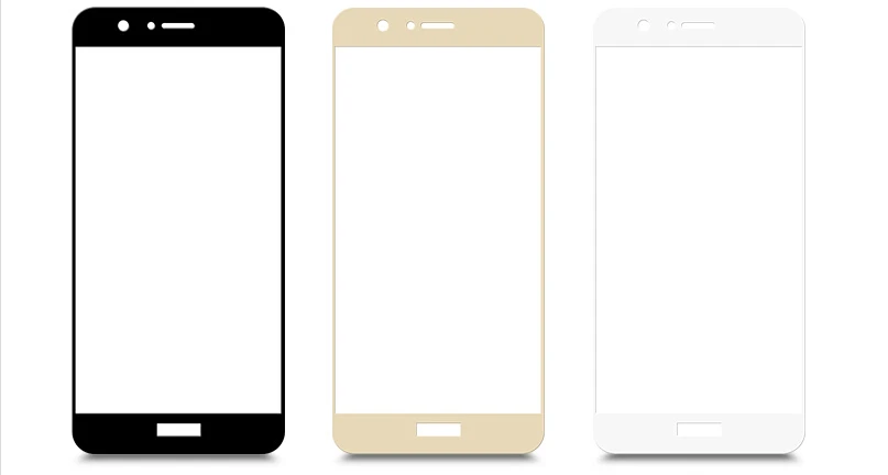 Tempered Glass For Huawei Honor V8 8 8S Pro 6X 6C Note 8 Note8 Lite Screen Protector Film Color Black White Golden