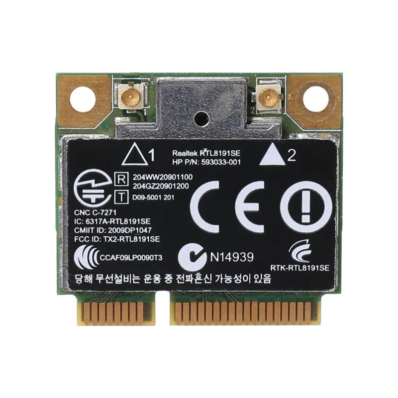 Wireless Wifi Card 802.11 B/G/N Mini 593533-001 593034-001 for HP CQ42 G42 G62 G72 4520S 4720S 4325S CQ56 RT8191SE