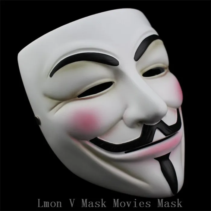 High Quality 100% Resin Movies V For Vendetta Mask Resin Collect Home Decor Party Cosplay Lenses Anonymous Mask Guy Fawkes Mask