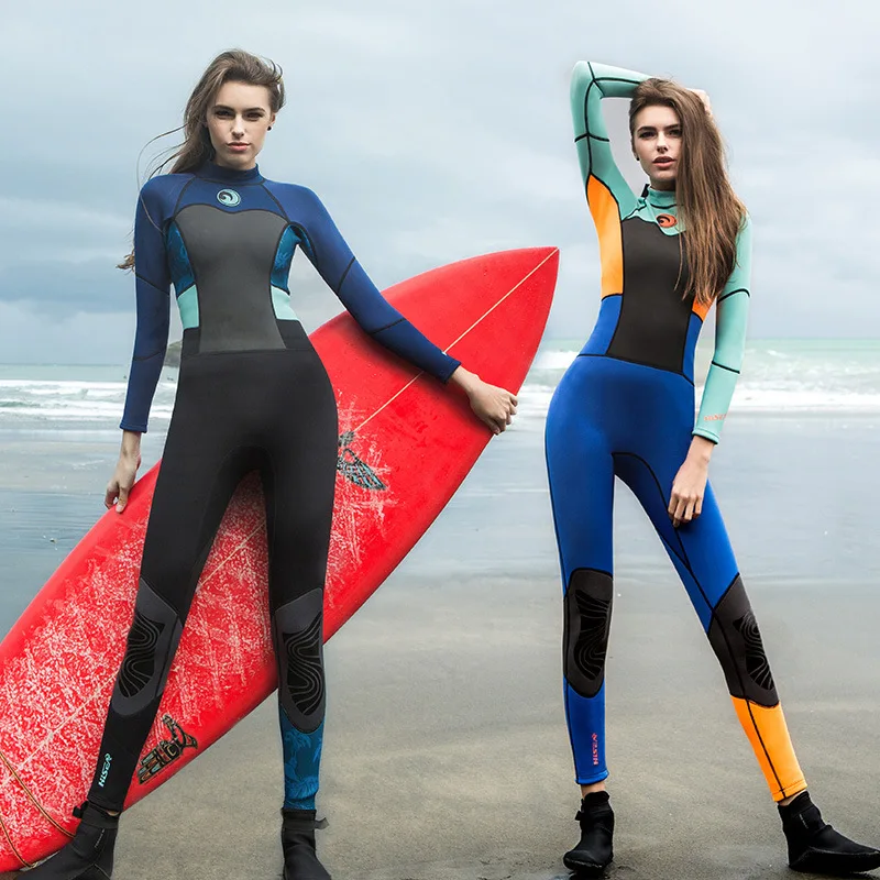 

New 1.5mm diving suit female Siamese surf clothing sunscreen winter swimming warm snorkeling suit swimming jellyfish clothing