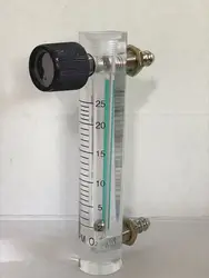 Acrylic Gas Air Oxygen Flow Meter Flowmeter Countor Indicator O2 With Valve Brass Connector 0.1Mpa 2-25L/Min Height 116mm