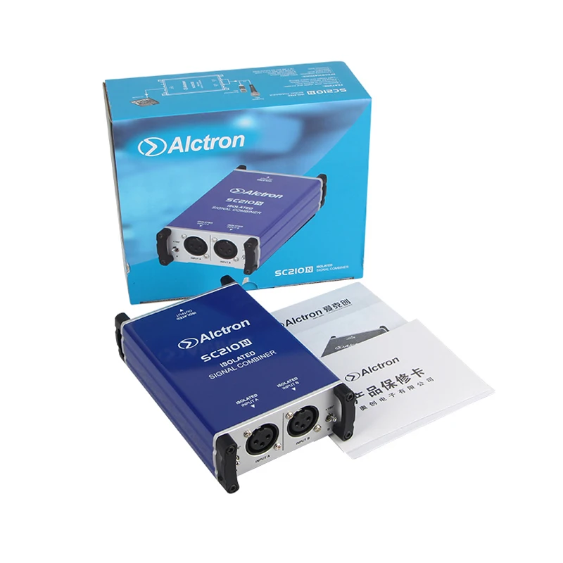 Alctron SC210N Professional DI box microphone combiner combine two microphone balanced signals   into one balanced microphone