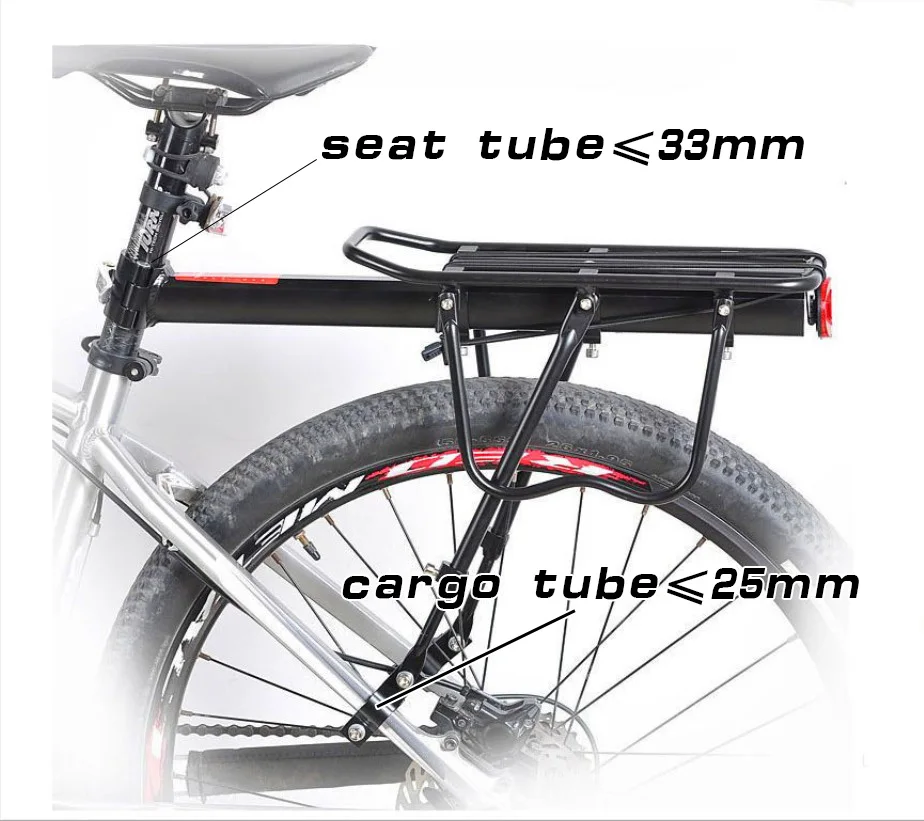 aluminum alloy Bicycle Luggage Carrier Cargo25kg-50KG Load Rear Rack Road bicycle luggage rack