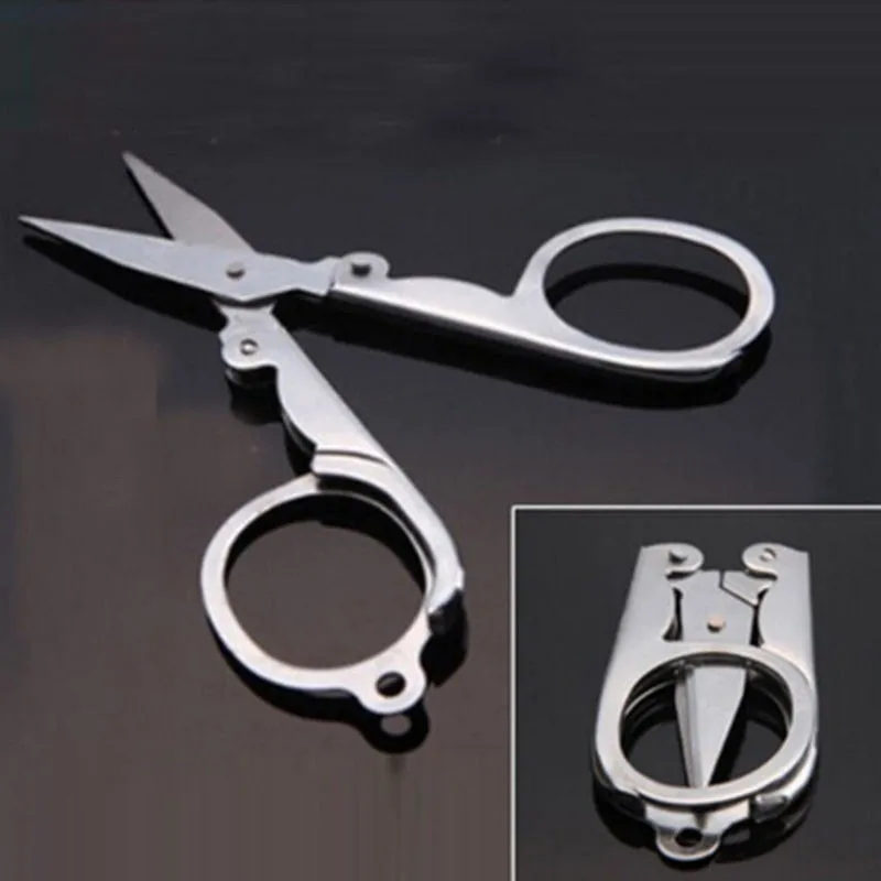 Mini small Edc stainless steel fold scissor tijera tesoura pocket tool utility gadget portable camp hike travel first aid kit