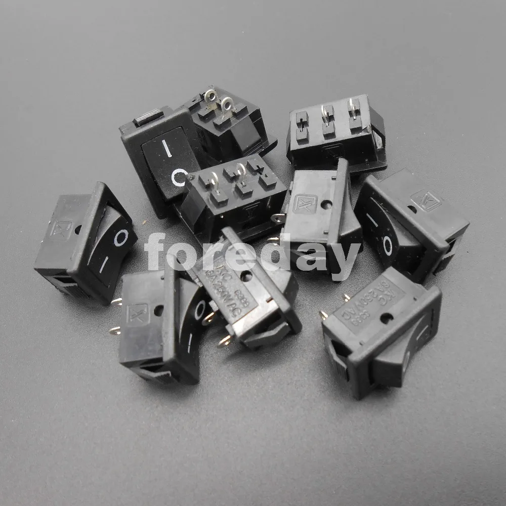 50PCS X 2 Pins Power Switch Button Push Rocker Switch ship-type-switch  6A 250VAC/10A 125VAC for lamp water dispenser * FD175X50