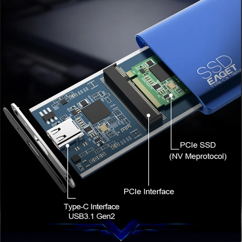 Eaget m10 ssd sata m2 disco rígido de alta velocidade 1tb 512gb usb 3.0 unidade de estado sólido externo para computador portátil notebook samsung hp